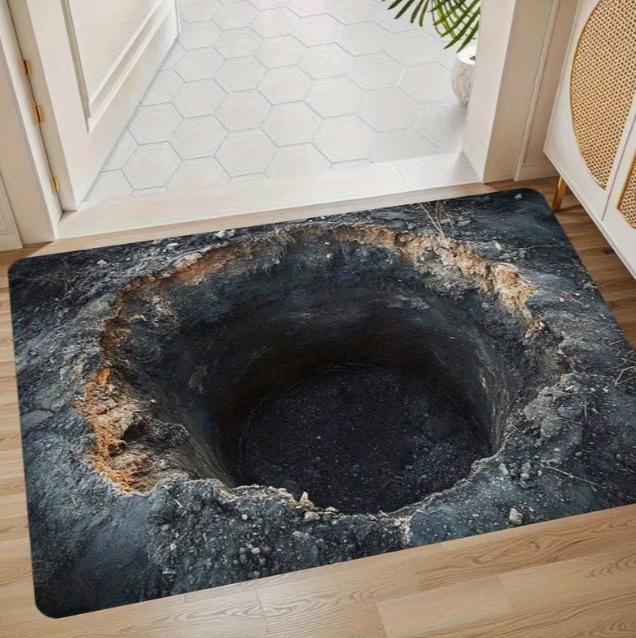 

Anti Slip Visual Illusion Door Mat 2D Illusion Floor Mat, Hand Washable Suitable for Front Door Bedroom Corridor Home Carpets 40cm x 60cm