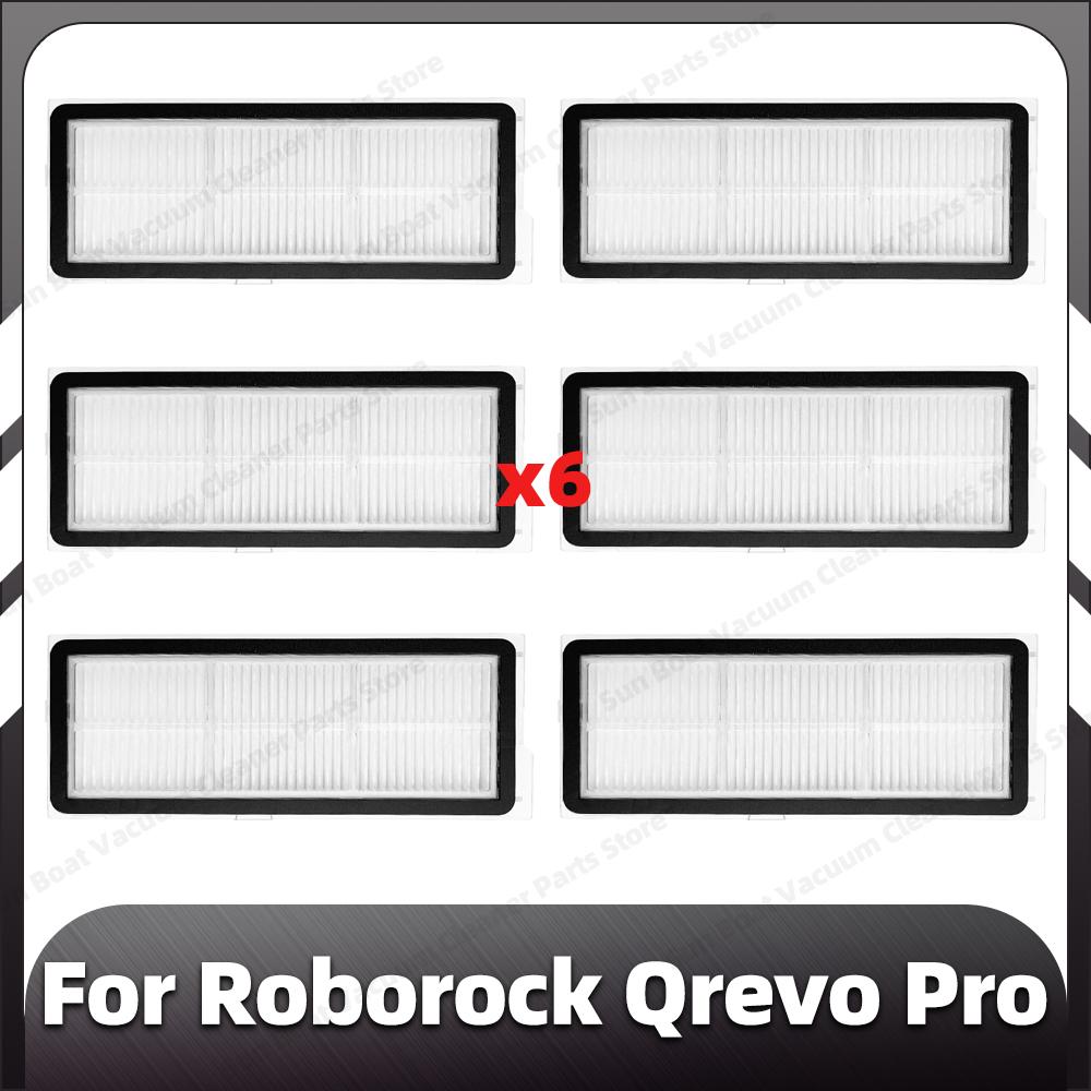 Compatible for Roborock Qrevo Pro Replacement Main Side Brush HEPA Filer Mop Pad Dust Bags Spare Parts Accessories