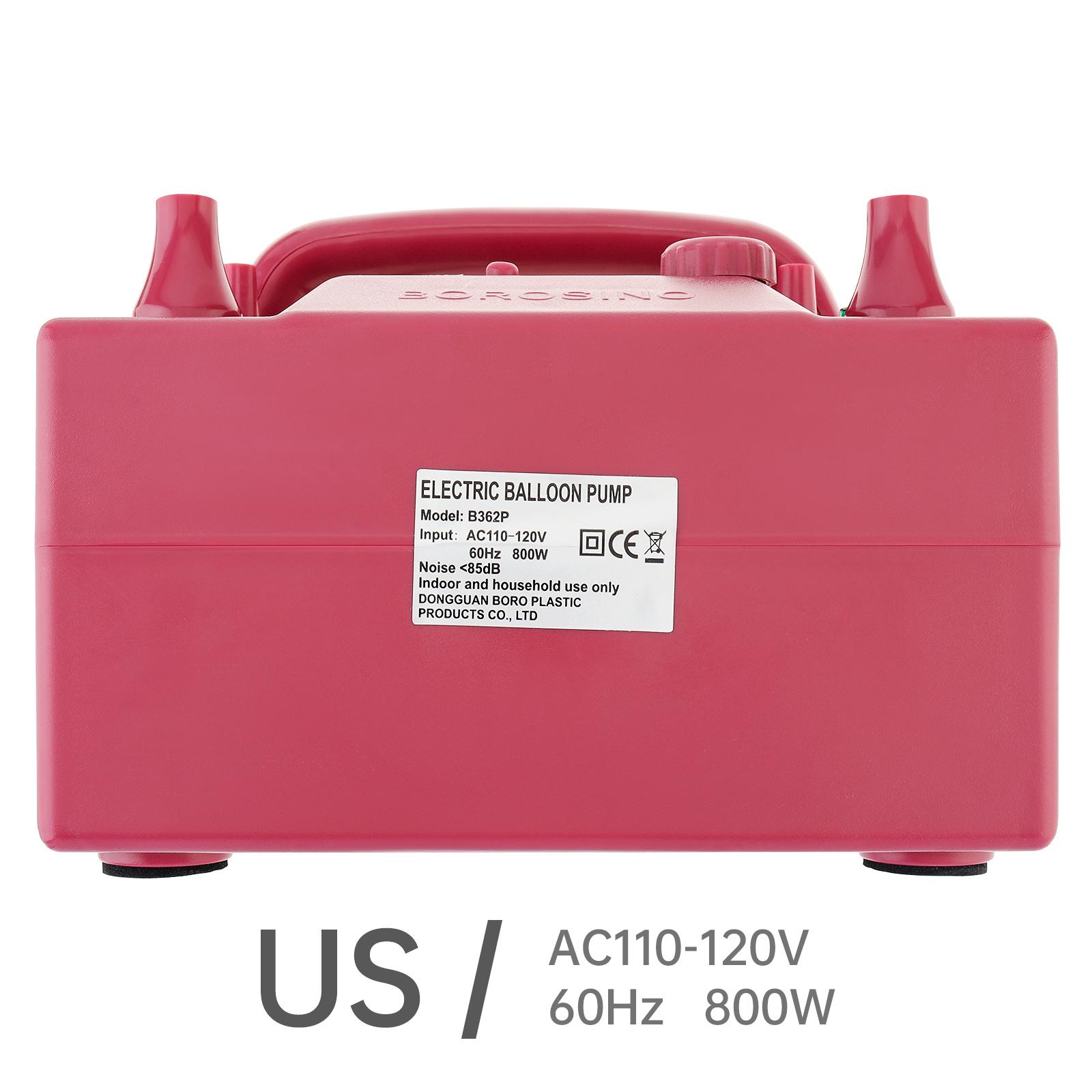 

800 W Multifunctional Timing Quantitative Electric Balloon Pump For Festival / Party with 2 Inflation Nozzles, Square Balloon Inflator 110V US