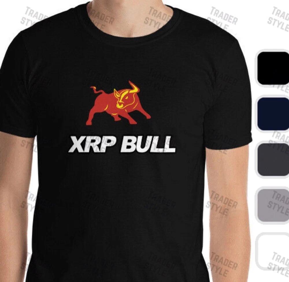 XRP Bull T- Shirt crypto trader gift tee L