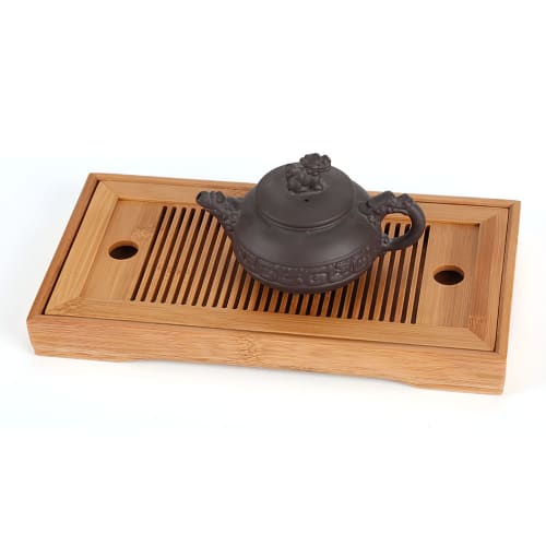 Asixx Chinese Tea Ceramic Water Storage Tea Tray Bamboo Rectangular Water Storage Tea Ceremony Tea Ceremony Chinese Tea Utensil Tea Tray Tea Stand