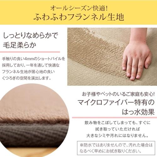 Tansu no Gen Rug + Heated Carpet Set, 2 Tatami Mats (185 x 185 cm), Square, Non-Slip, Flannel, All Season, 21700005 (89478)