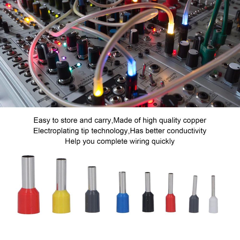 1200 Pcs 0.5mm-10mm Wire Ferrule Terminal Kit 22 AWG to 8 AWG Wire Crimp Terminal  Wire Connection