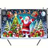 Santa Claus Background Cloth - Photography Background Suitable for Holiday Parties Birthdays and Outdoor Celebrations