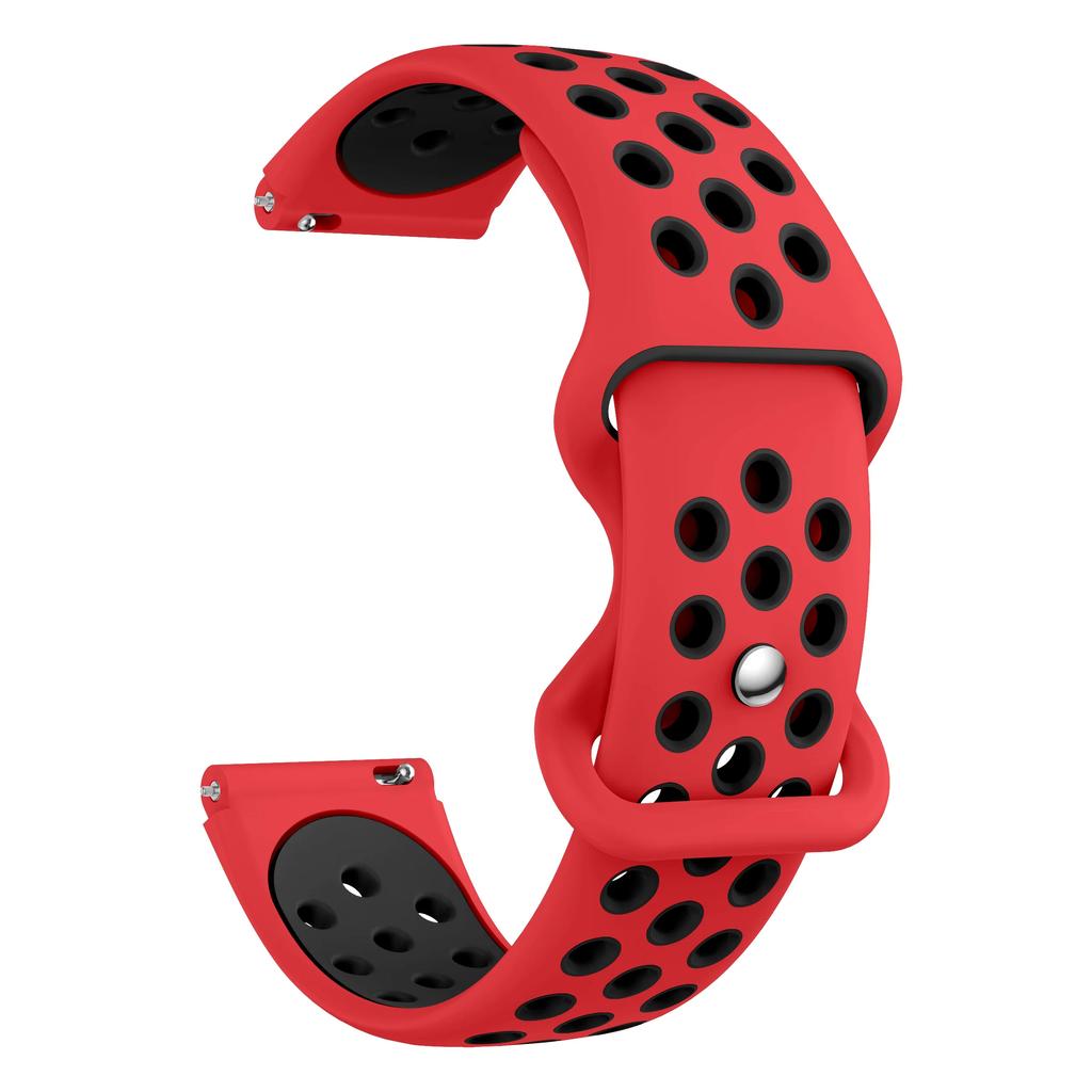 18mm Rubber Strap for Xiaomi Watch S4 41mm Sport Breathable Two-tone Round Hole Butterfly Buckle Band for Xiaomi Watch S4 41mm