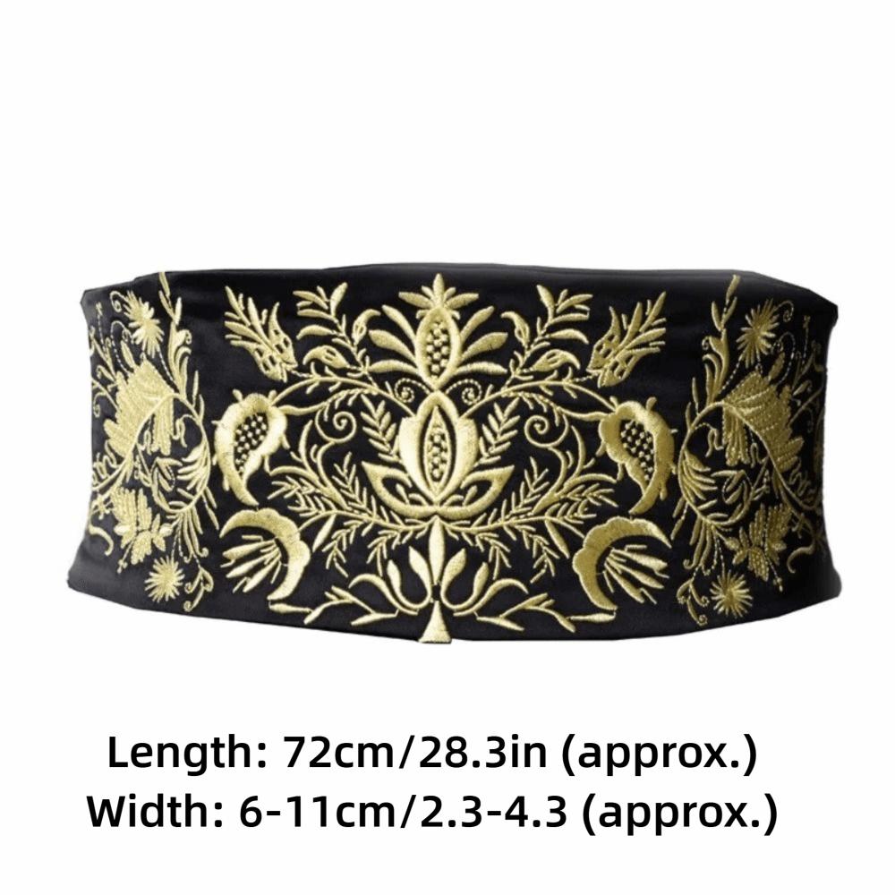 Satin Corset Belt Cloth Waistband Vintage Waist Belt  Women