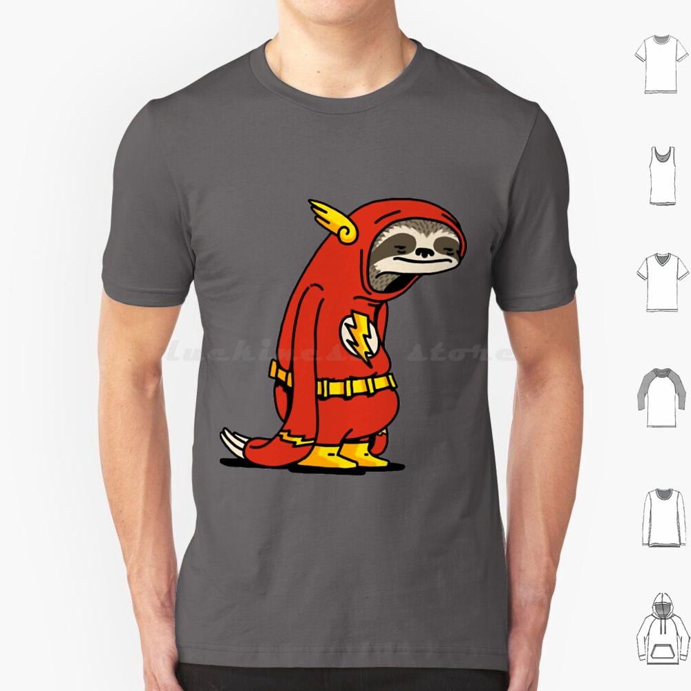 Flash Sloth Funny Superhero T Shirt Big Size 100 Cotton Flash Sloth Funny Superhero