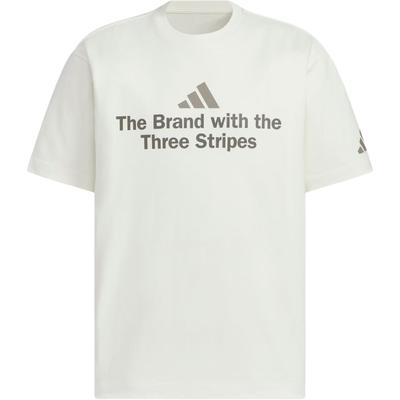 adidas Gfx Round Neck Letter Comfortable Casual Short Sleeve T-Shirt Men T-Shirts Han-Jade-White KF0124