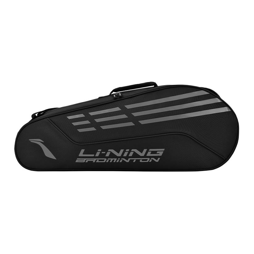 Li-Ning Large Capacity Zipper Sports Badminton Racket Bag Unisex Sports Bag Multiple-Colors ABJS025 Black