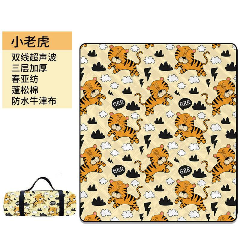 Ultrasonic Picnic Mat Thickened Camping Floor Mat Portable Beach Camping Mat Waterproof Outdoor Outing Cartoon Moisture-proof Mat