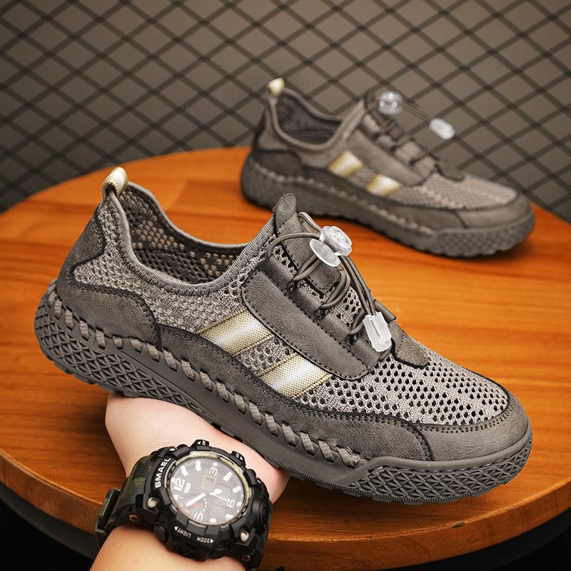 

Летняя мужская повседневная обувь, сандалии с сеткой 46 хаки