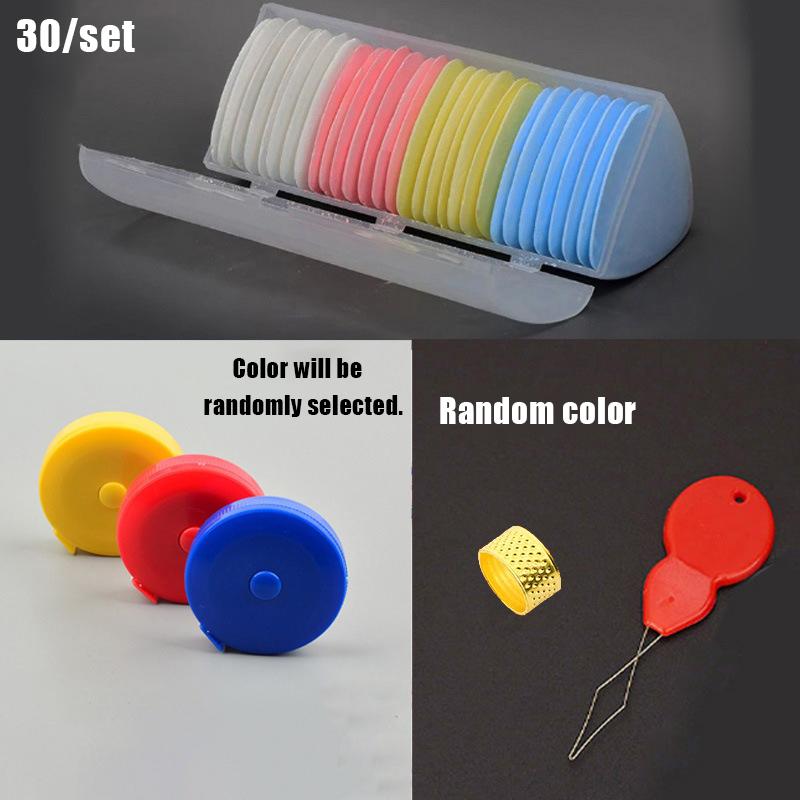 30Pcs Colored Sewing Chalk Kit Triangular Box Garment Marking Tools And Accessories for Tailoring And Crafting