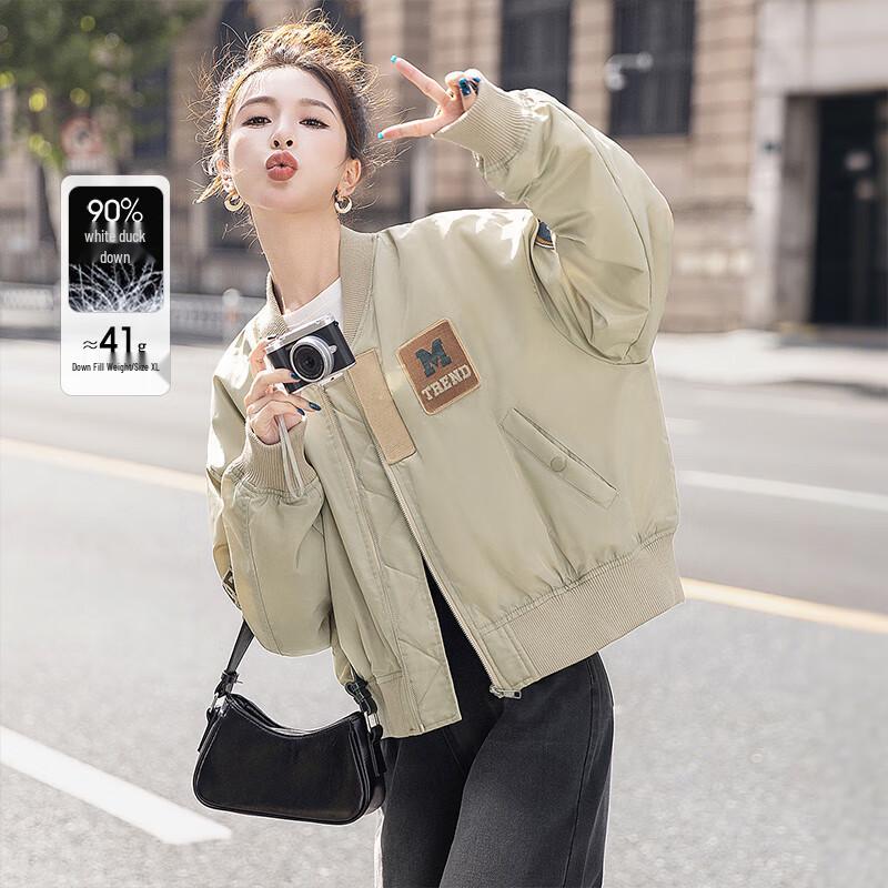 

Женский пуховик Si Bai She в стиле рабочей одежды, 90% пух белой утки L