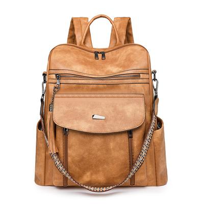 Frühlingstrend PU Retro Damenhandtaschen, Damenrucksäcke mit großem Fassungsvermögen, lässig und multifunktional