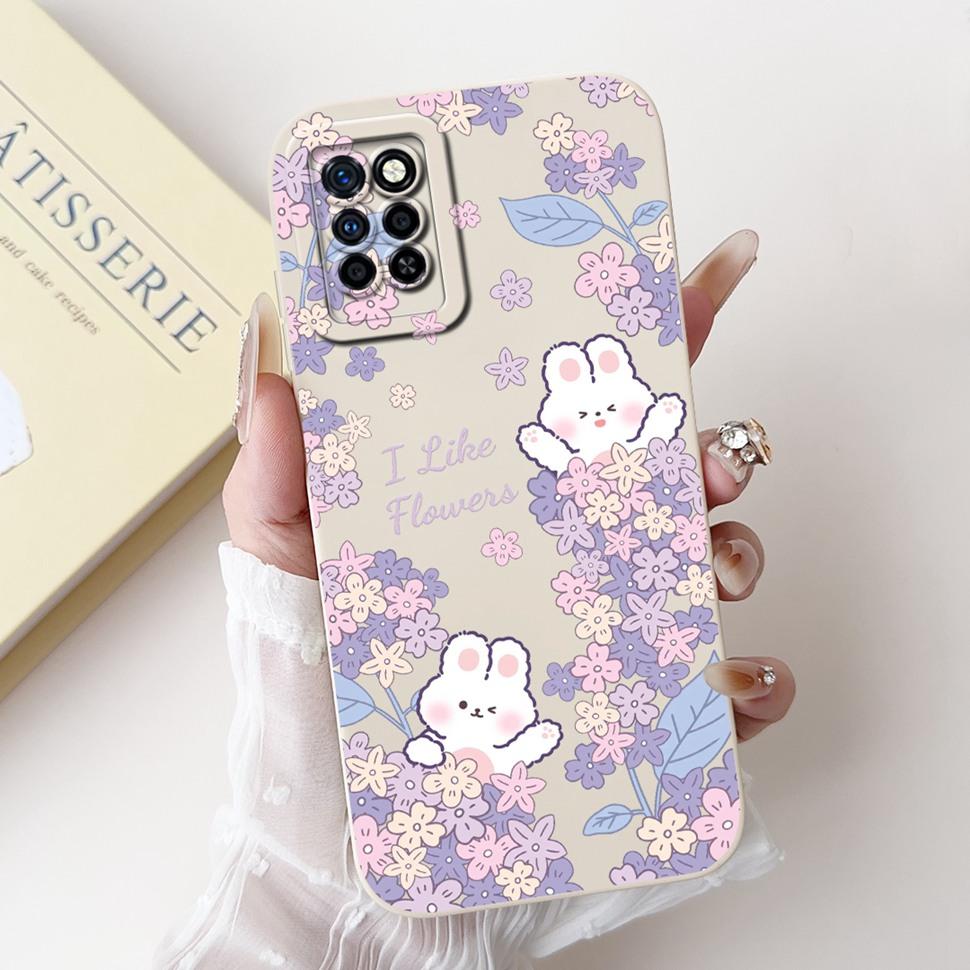 For Infinix Note 10 Pro Case X695 X695D Beautiful Flower Soft Silicone TPU Phone Cover For Infinix Note 10 Note10 Pro Case Funda