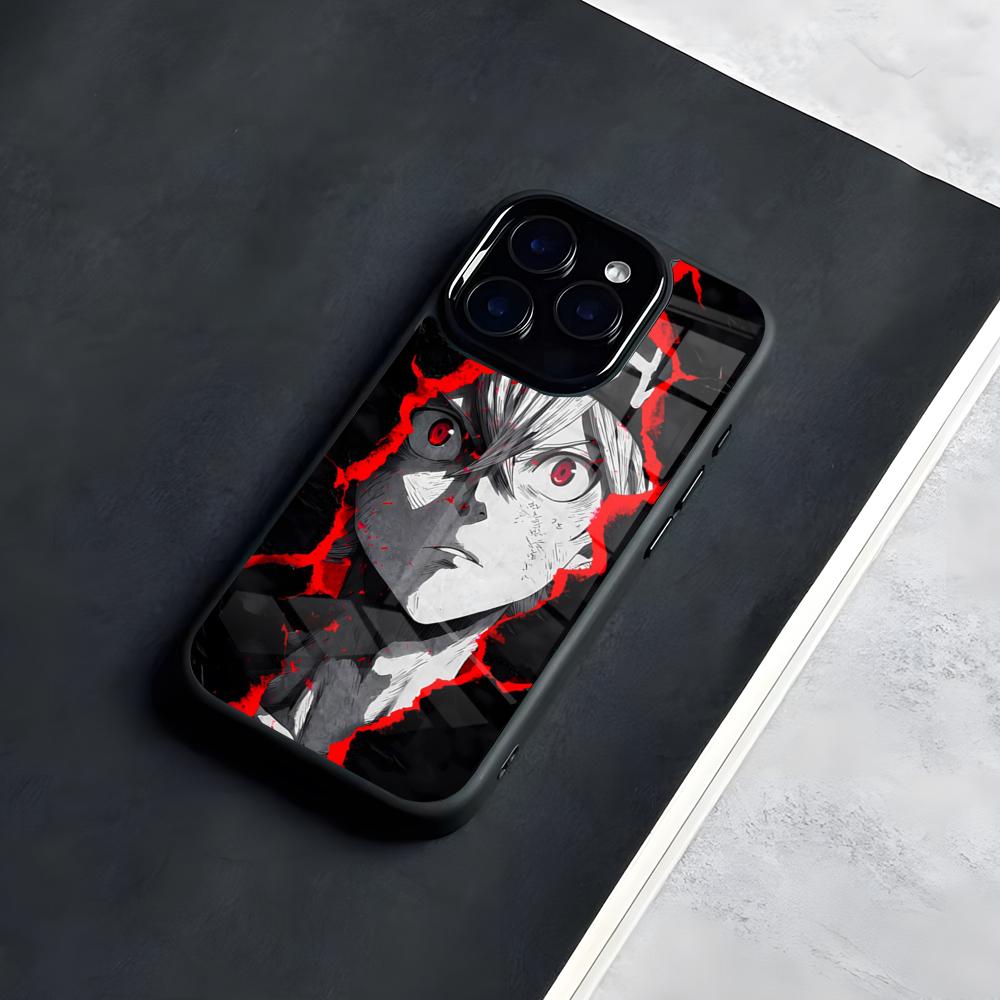 

Чохол для телефону Asta Cartoon Black Clover Для IPhone 17 Pro Max 16 15 14 13 11 Pro Max Plus Скляний чохол для телефону iPhone17 Air