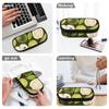 Pencil Pouch Structured Design 300D Polyester Smooth Zipper with Mesh Storage Layer Removable Divider and Pen Holders for Students
