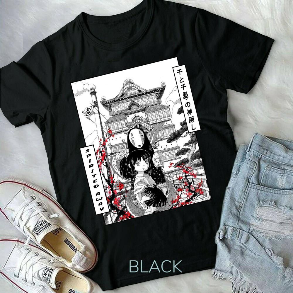 Ghibli Inspired Spirited Away,No Face Black and white new Unisex T-Shirt Unisex T-Shirt XXXL