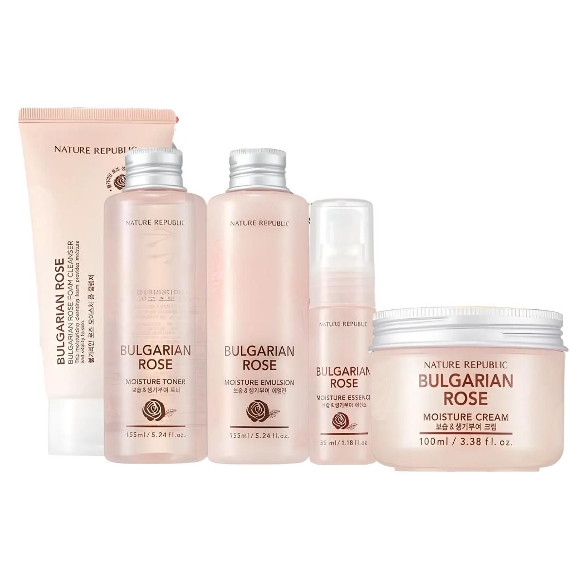 

Nature Republic Bulgarian Rose Skincare Special Set, Hydrating & Vitalizing 5-Piece Kit, 1 Set