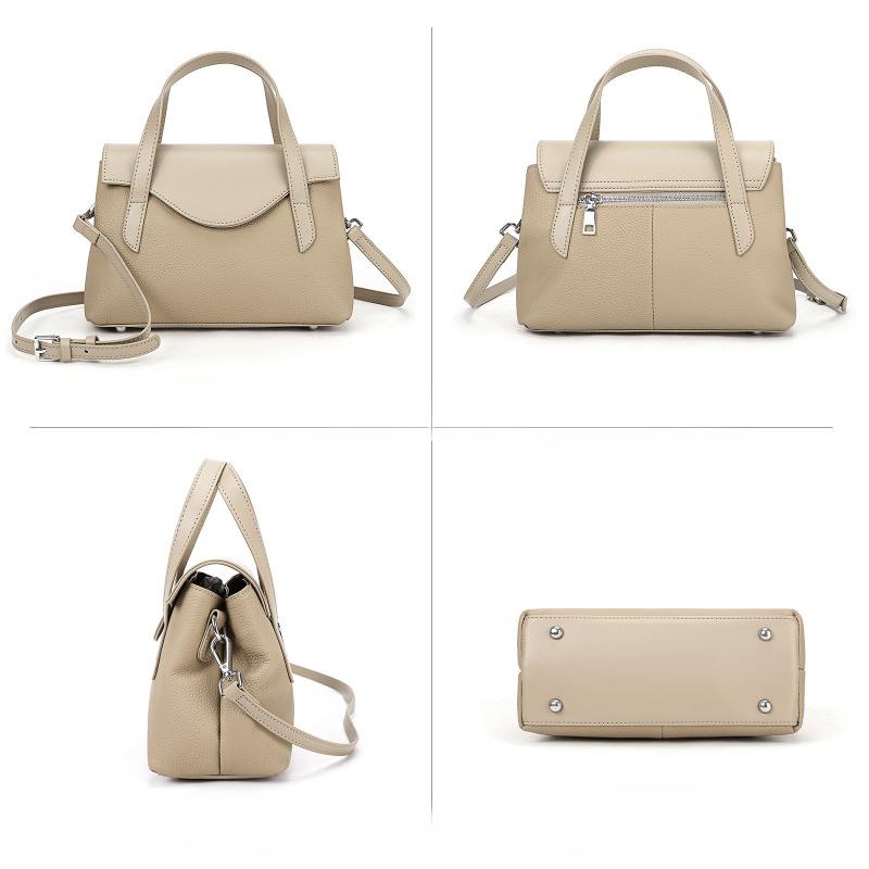 Genuine Leather Simple Ladies' Handbag Top Layer Cowhide Single-shoulder Bag Casual Crossbody Bag