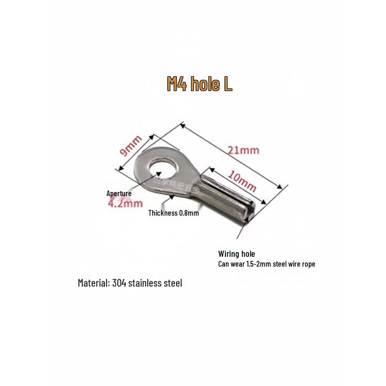Stainless Steel Wire Rope Safety Crimping Terminals