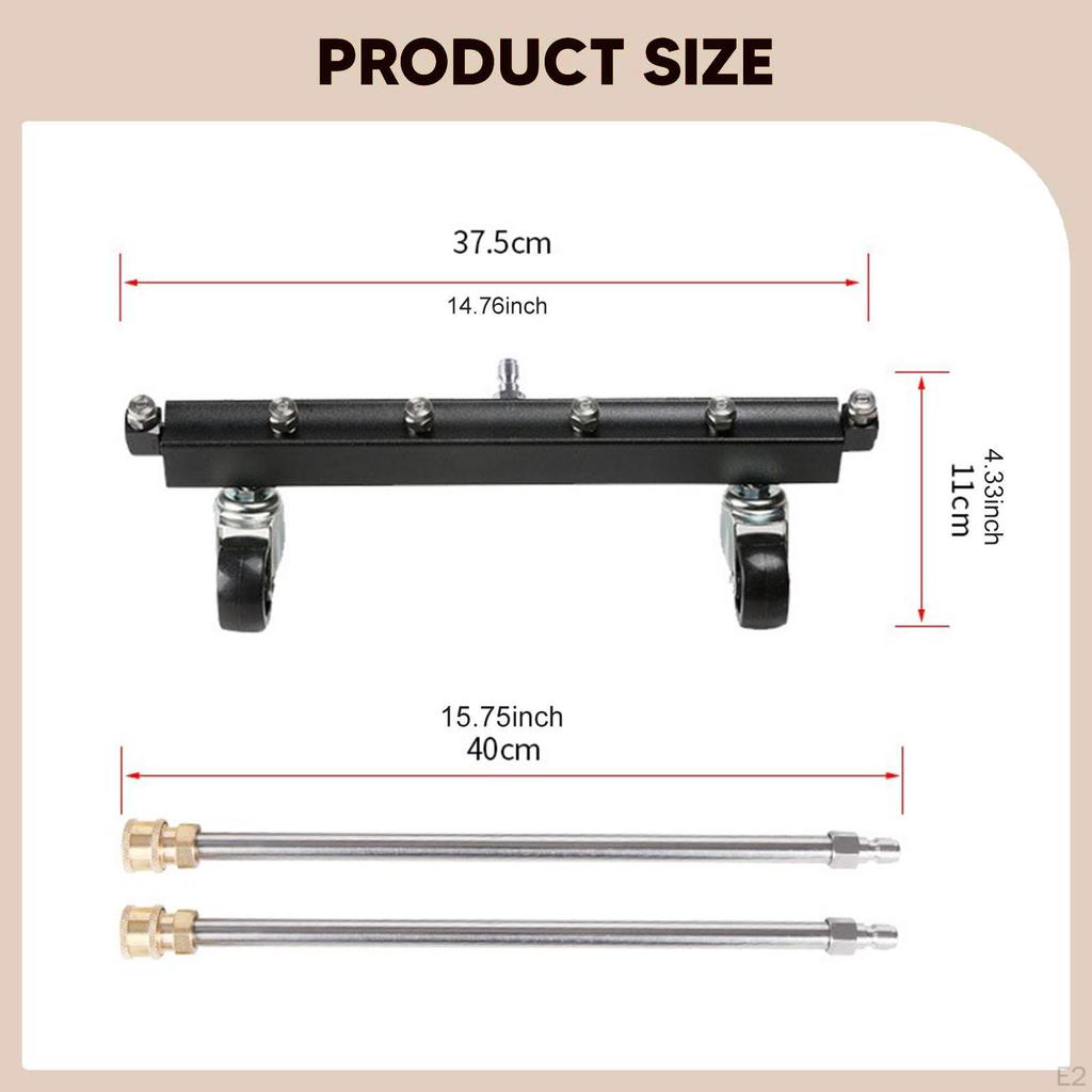 Undercarriage Cleaner Underbody Car Wash Water Broom Premium Surface Attachment for RV SUV