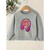 Cute Print Pattern Easy Sweet Baby Girl Spring Thin Round Neck Sweatshirt