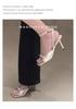 2025 Retro French Square Toe Stiletto Sandals for Women - Elegant Fairy Style