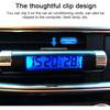 Snsowed 2 in 1 Car Watch Gauge Air Outlet Clip On LED Digital