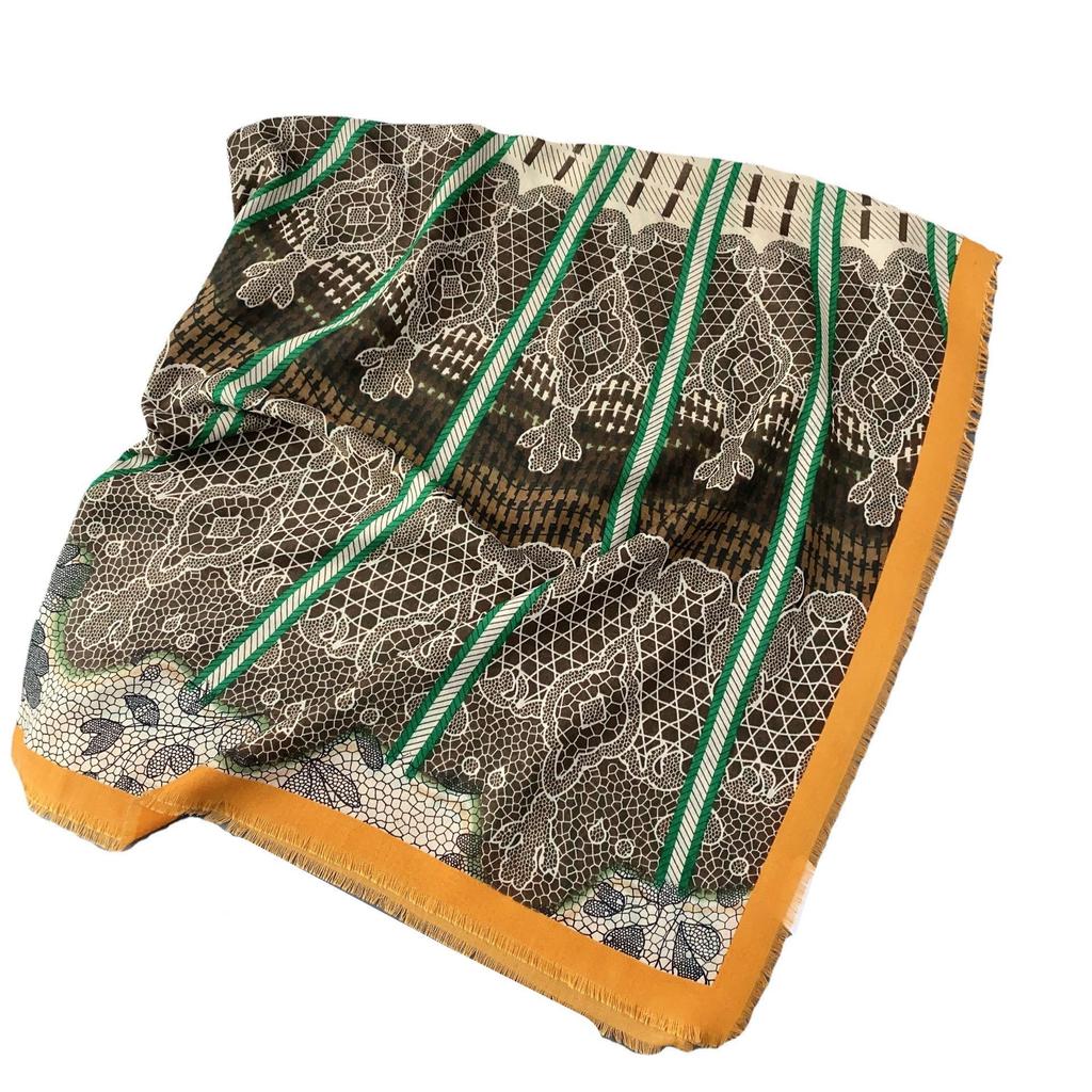 New 130 beard removal fashion versatile large square scarf cotton and linen feel scarf women's summer air-conditioned room with shawl