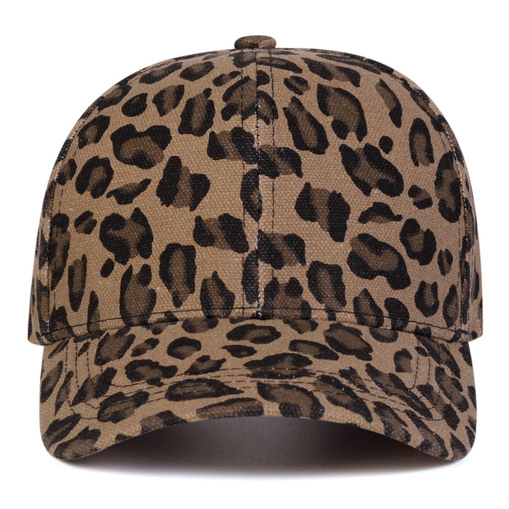 Visors Leopard Print Baseball Caps Vintage Sunshade Peaked Baseball Hats Adjustable Hiphop Style Sunshade Peaked Caps Men Women