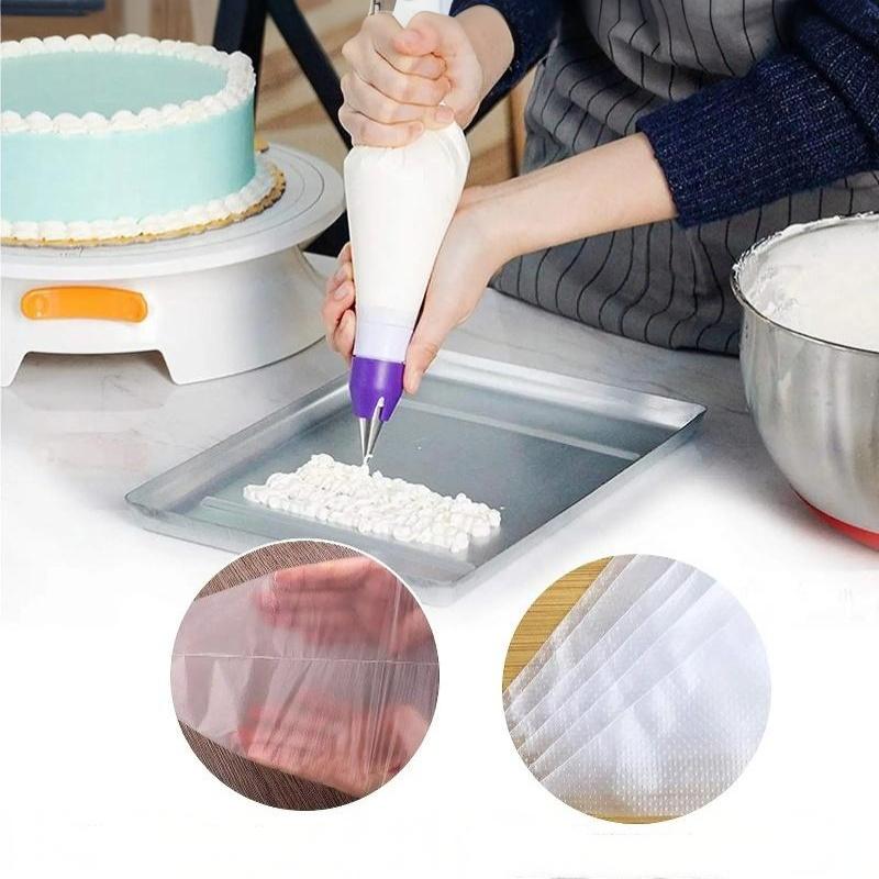 100Pcs Disposable Piping Bags Burst Proof Thick Material 3 Sizes Perfect For Cake Decorating Home Baking Pastry Making