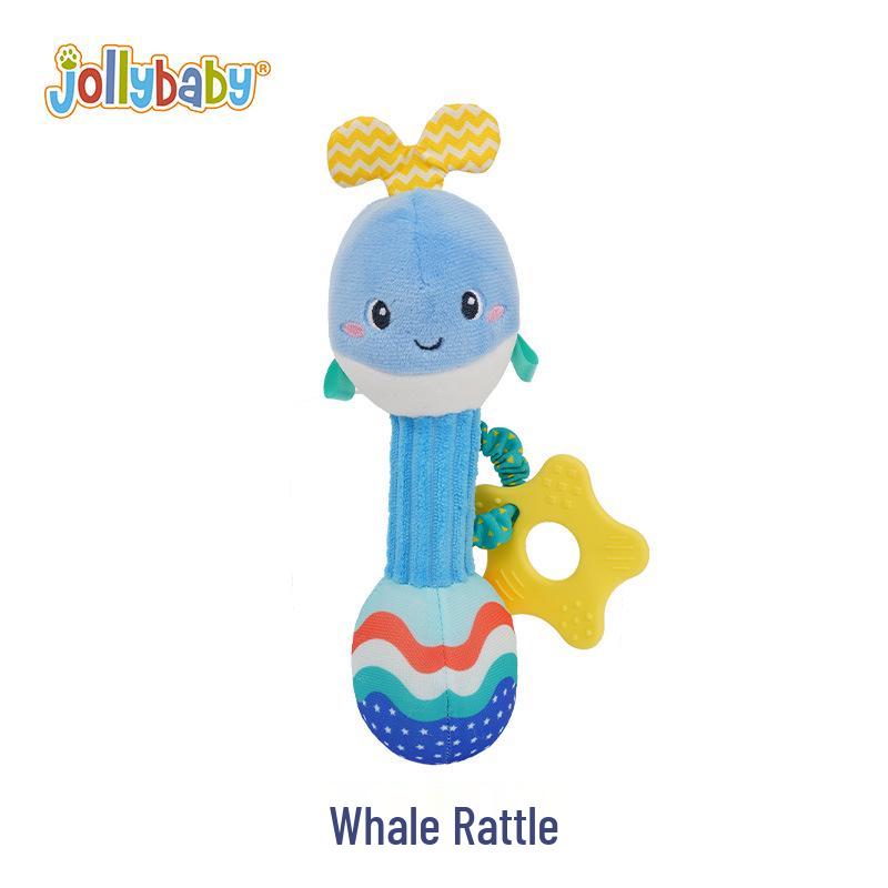 Jollybaby Baby Rassel- & Beißring-Spielzeug, Greifstab für Babys, Sicher für 0-6 Monate