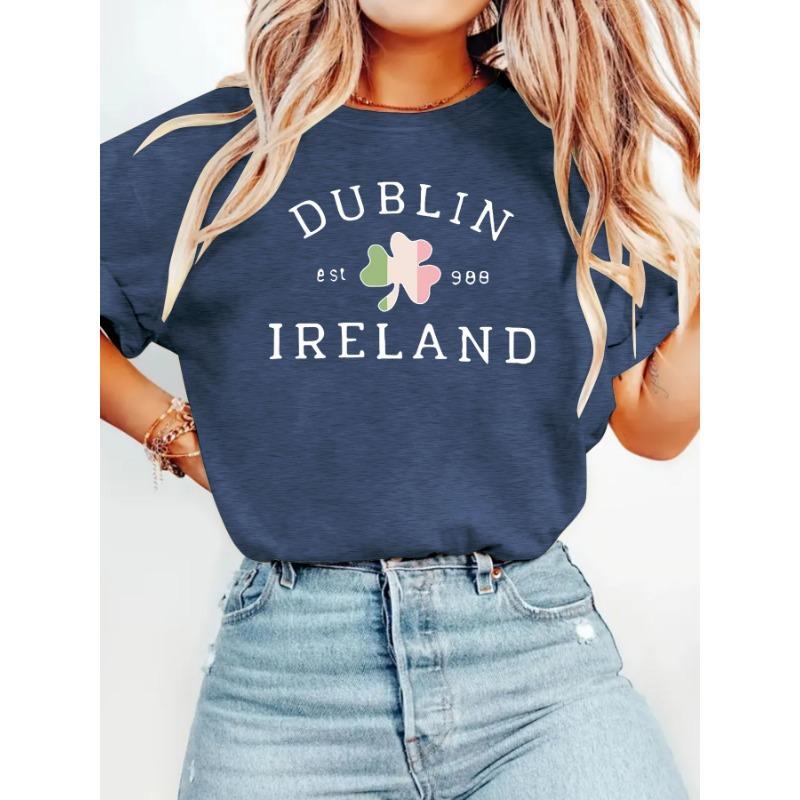 New Women's Printed Round-neck Loose Short-sleeved Casual T-shirt