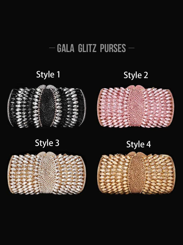 European-American Rhinestone Clutch: Creative Hollowed-Out Women's Evening Handbag for Banquets