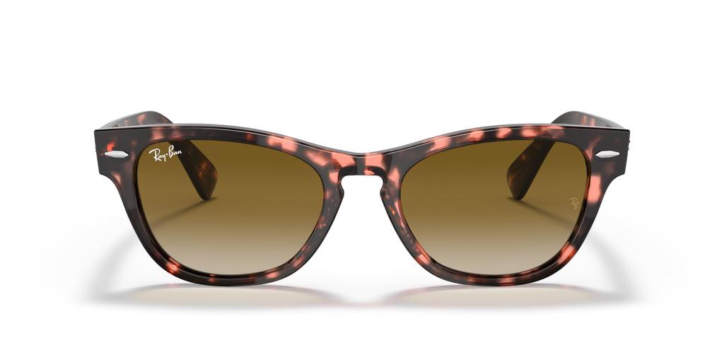 RB2201 Pink Gradient Brown Size 54 Ray-Ban Men's Sunglasses, 133451, Havana/Clear Lens,