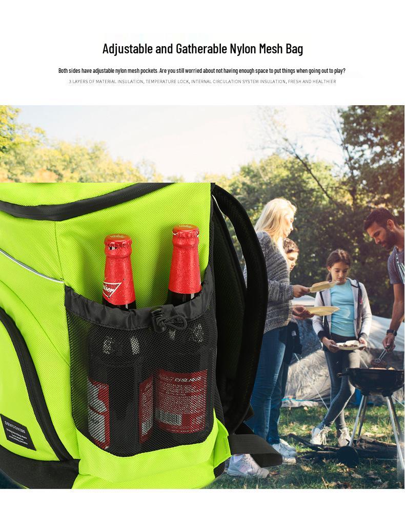 30L Lightweight Insulated Outdoor Backpack with Leakproof Ice Pack for Picnics and Beer