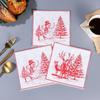 20pcs/Pac 33*33cm 2-Ply Disposable Party Napkin Christmas Pattern