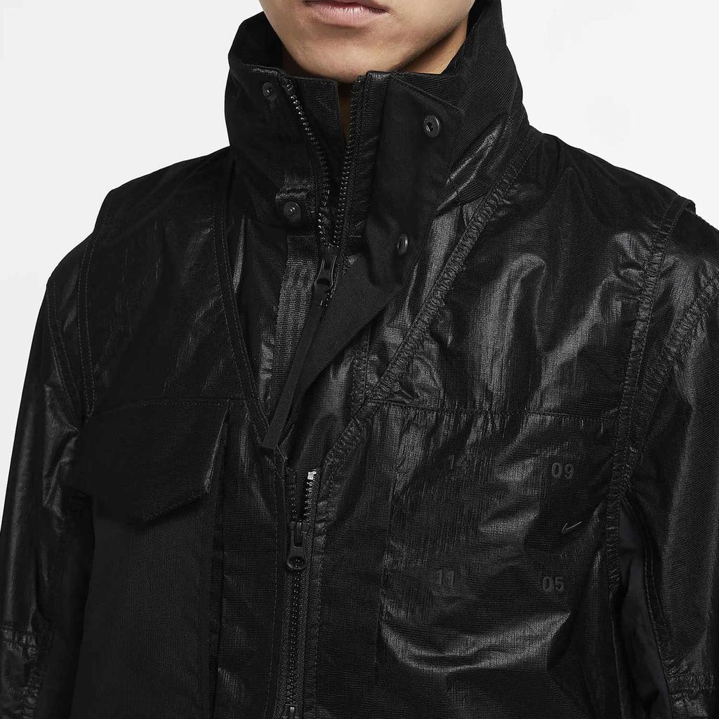 Nike Patchwork Loose Windbreaker Hooded Jacket Long Sleeve Cotton Coat Winter Men Outerwear Black CK0698-010