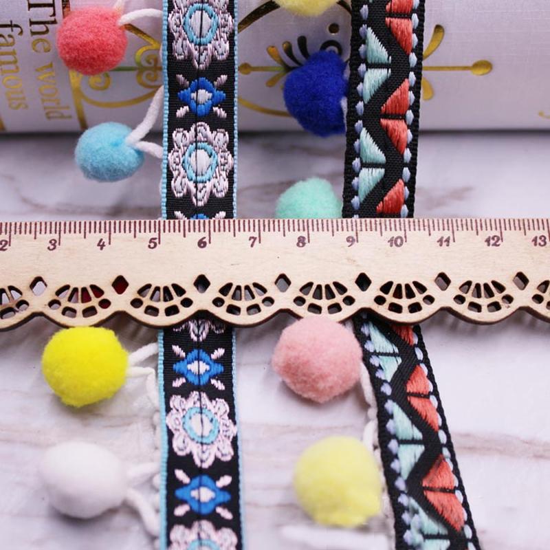 1/5/10Yards Pom Pom Trim Lace Fabric MINI Pearl Pompom Fringe Ribbon Sewing Lace Kintted Fabric Handmade DIY Craft Accessories
