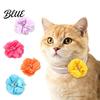 Durable Adjustable Collar Cute Flower Pet Collar Rhinestone Cat with 5 Stylish Flowers Interchangeable Flowers for Cats Small Dogs Soft Fabric