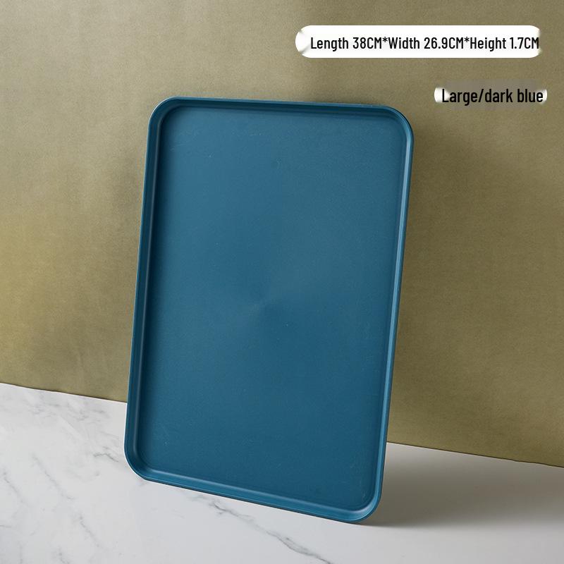 Rectangular Plastic Tea and Snack Tray for Home, Hotel, or Restaurant Use