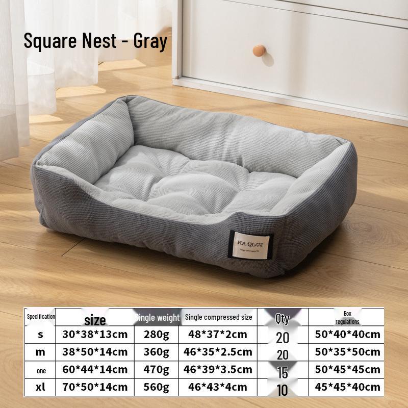 All-Season Warm Pet Bed for Small Dogs and Cats