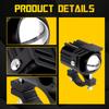 2Pcs Motorcycle Spotlights LED Yellow White Four Mode Strobe 12V Motorcycle Lamp Universal Moto Headlight Spotlights Accessories