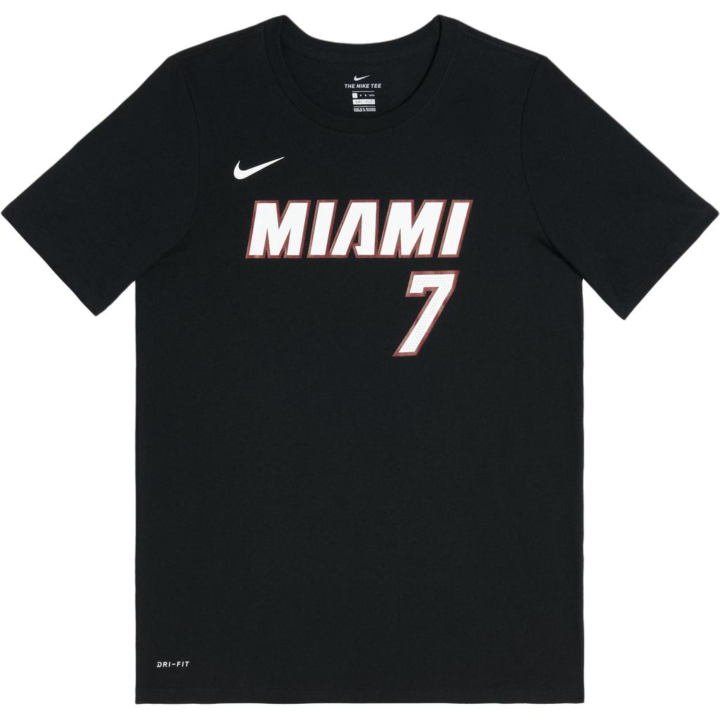 Nike NBA Collaboration Dri-Fit T-Shirt Dragic Goran Logo Comfortable Quick-Dry Short Sleeve Kids Tops Black Red 3Z2B311AF-HEAGD