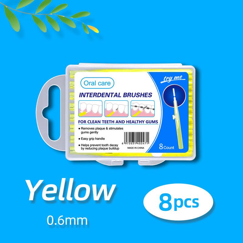 Retractable Push-Pull Interdental Brush for Gap Cleaning