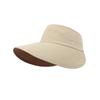 Sunshade Folding Empty Top Cap Sunscreen Double-face Sun Hat Ice Silk High Ponytail Hat  Girls