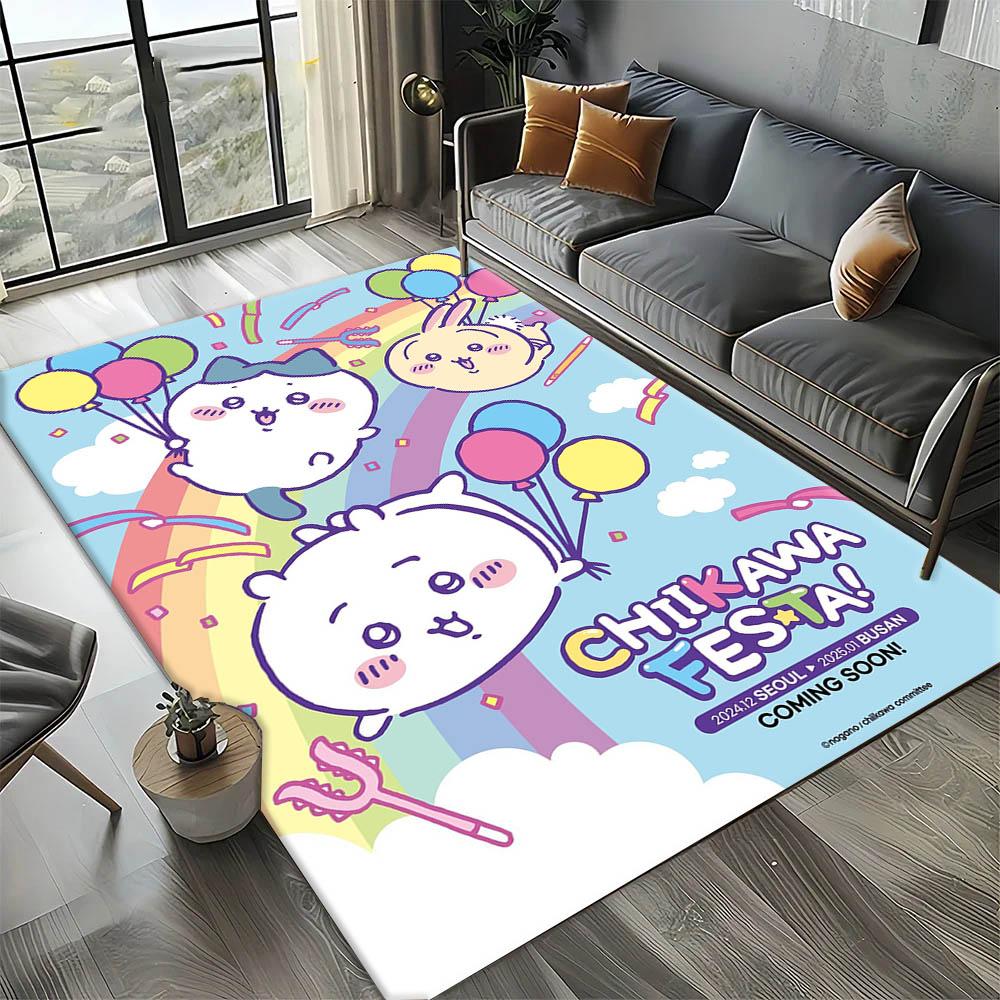 Cartoon Anime C-ChiikawaS Classic 3D Print Carpet Rug Art for Room Decor Home Bedroom Gifts Fans Area Rug Non-slip Floor Mat