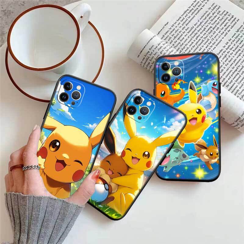Cute Pokemon Phone Case for Samsung S20 S21 S21S S22 S23 S24 FE Ultra Plus Lite F06 F16 M06 M16 M56 A07 A17 A36 A37 A55 A57