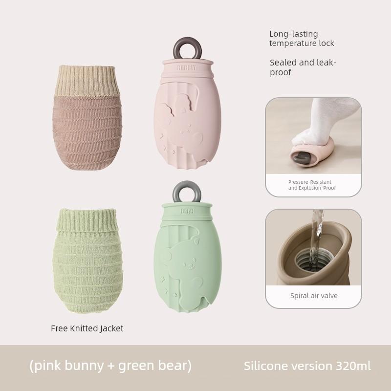 Silicone Hot Water Bottle for Pregnant Women during Childbirth, Small Size, Sealed, Explosion-Proof, Warm Stomach, Protect Neck, Gentle Warmth, Warm
